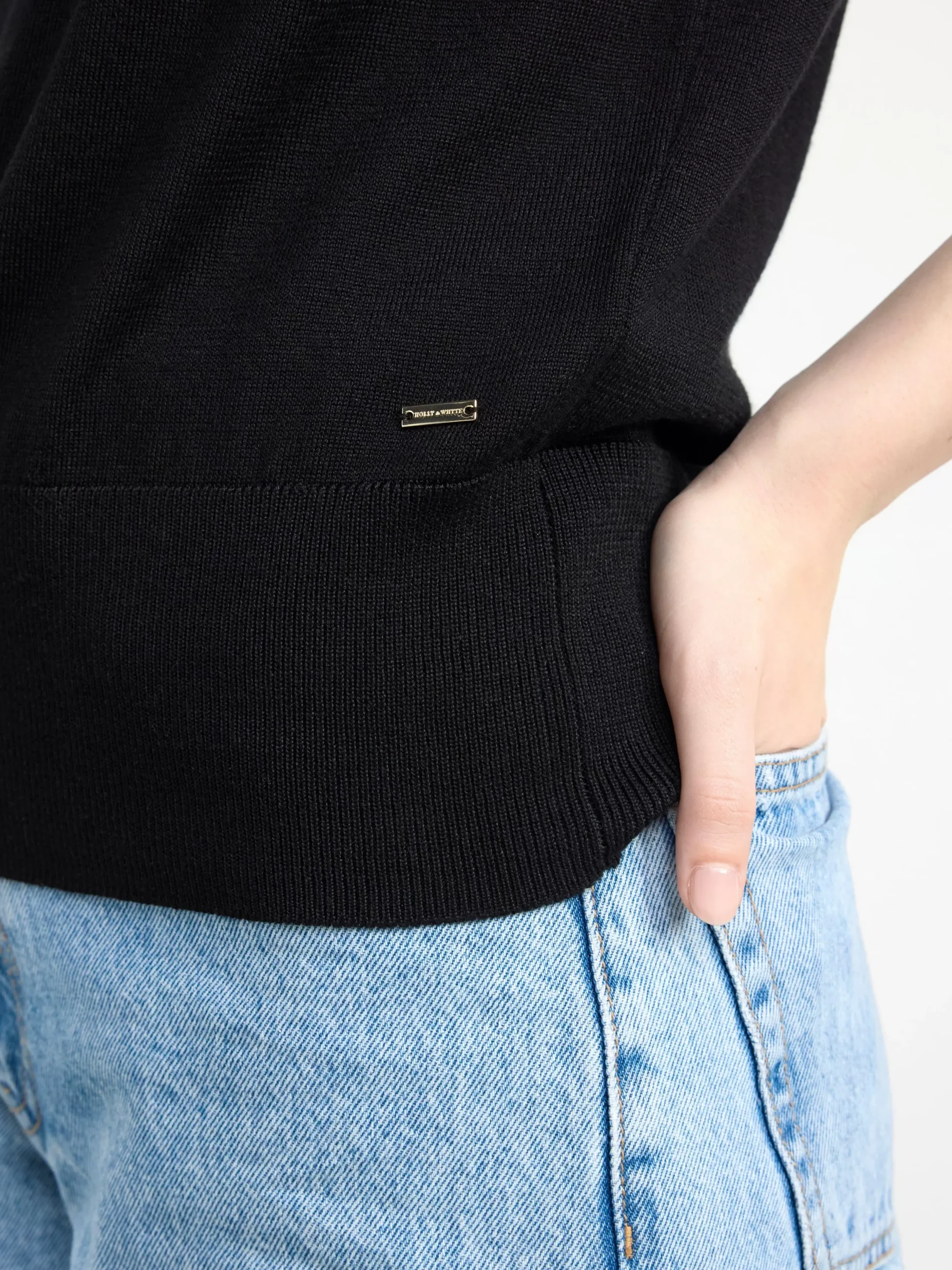 Stickat>Lindex Finstickad Vast Black