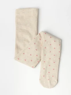 Strumpor & Strumpbyxor>Lindex Finstickade Strumpbyxor Med Prickar Light Beige Melange