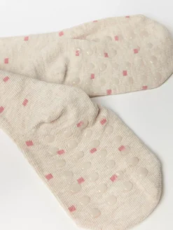 Strumpor & Strumpbyxor>Lindex Finstickade Strumpbyxor Med Prickar Light Beige Melange