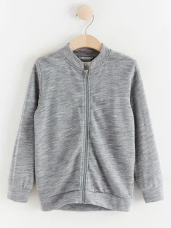 Tröjor & Cardigans>Lindex Fix Jacka I Merinoull Grey Melange