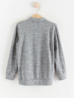 Tröjor & Cardigans>Lindex Fix Jacka I Merinoull Grey Melange