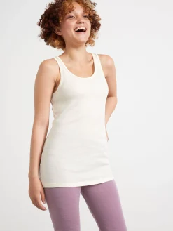 Toppar & T-Shirts>Lindex Fix Linne I Merinoull Off White