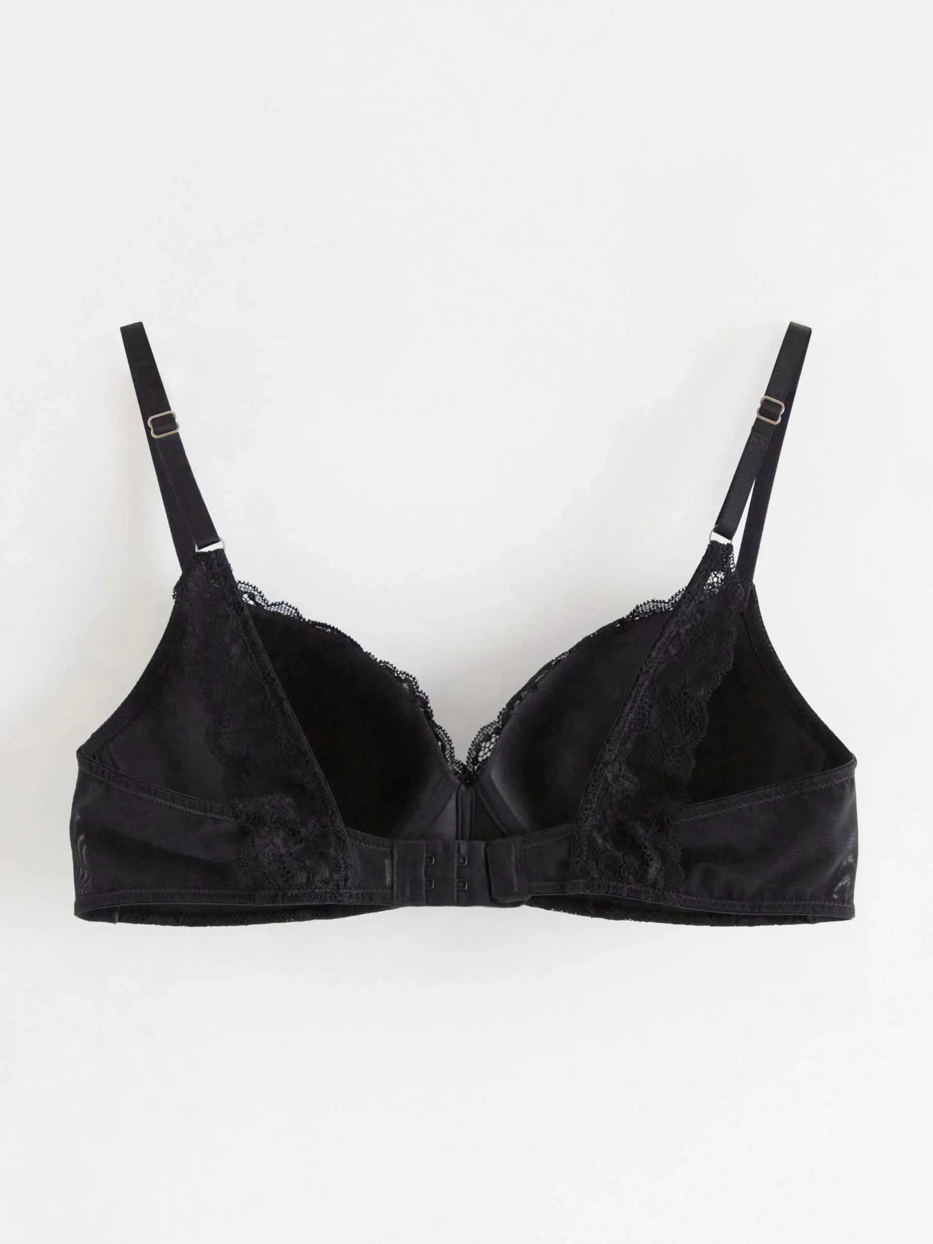Bh>Lindex Flora Bygellos Bh Med Spets Black