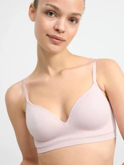 Bh>Lindex Flora Seamless Bygellos Bh Light Dusty Pink