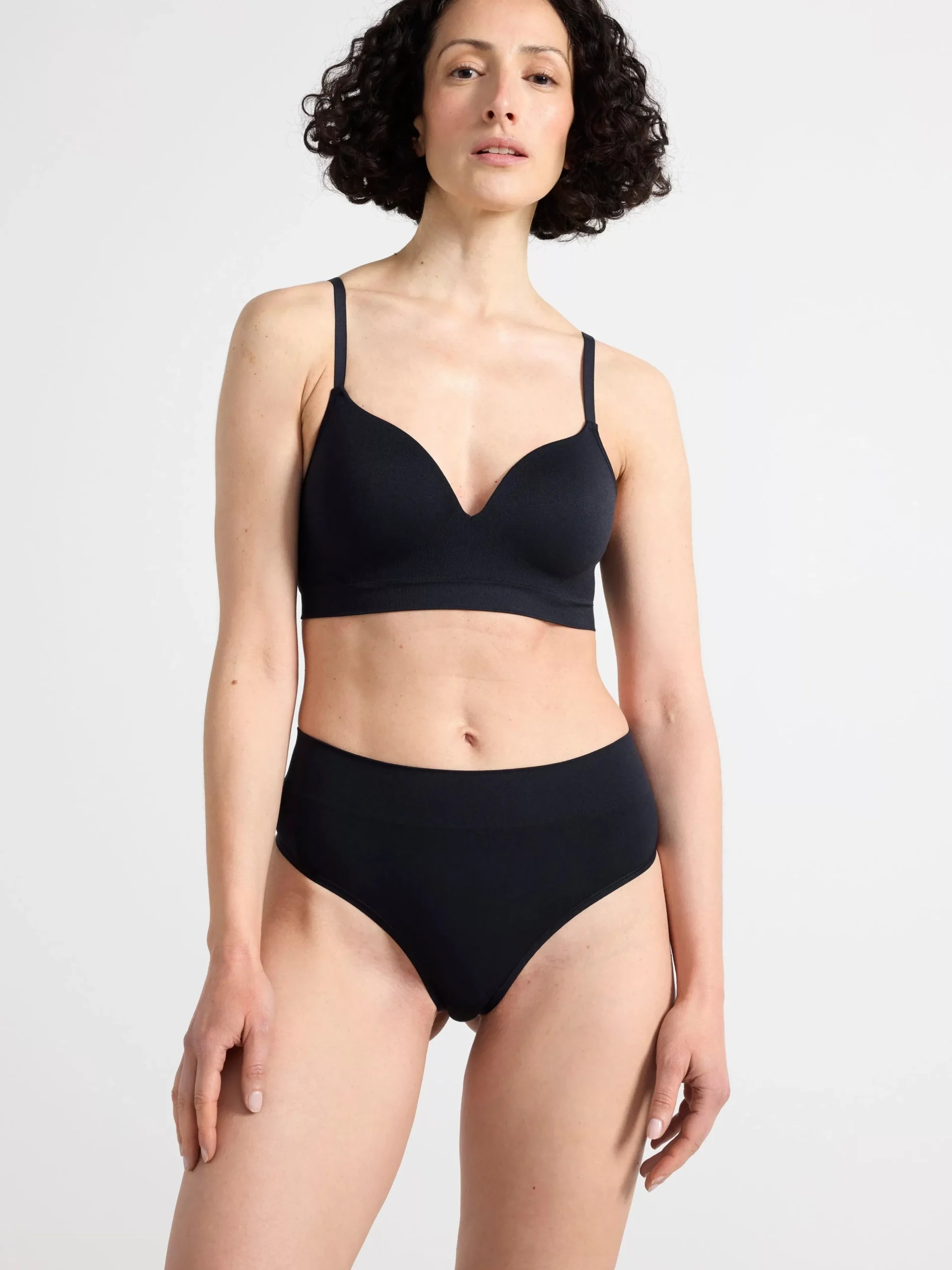 Bh>Lindex Flora Seamless Bygellos Bh Black