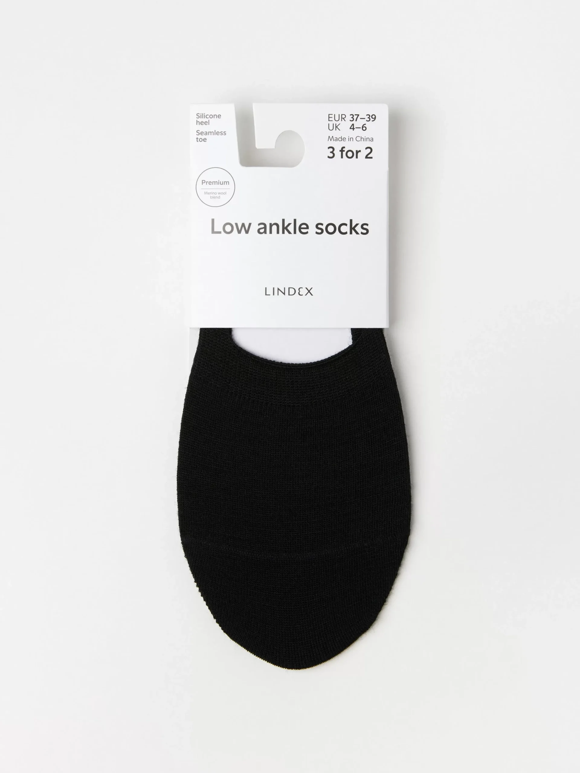 Strumpor>Lindex Footies I Merinoullblandning Black