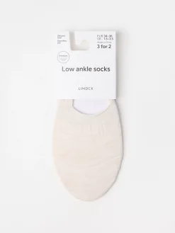 Strumpor>Lindex Footies I Merinoullblandning Light Beige Melange