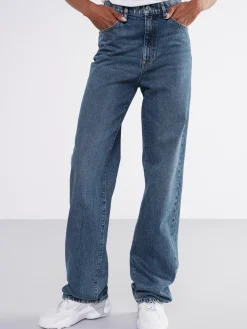 Jeans>Lindex Franka High Waist Jeans Med Extra Langa Ben Denim Blue