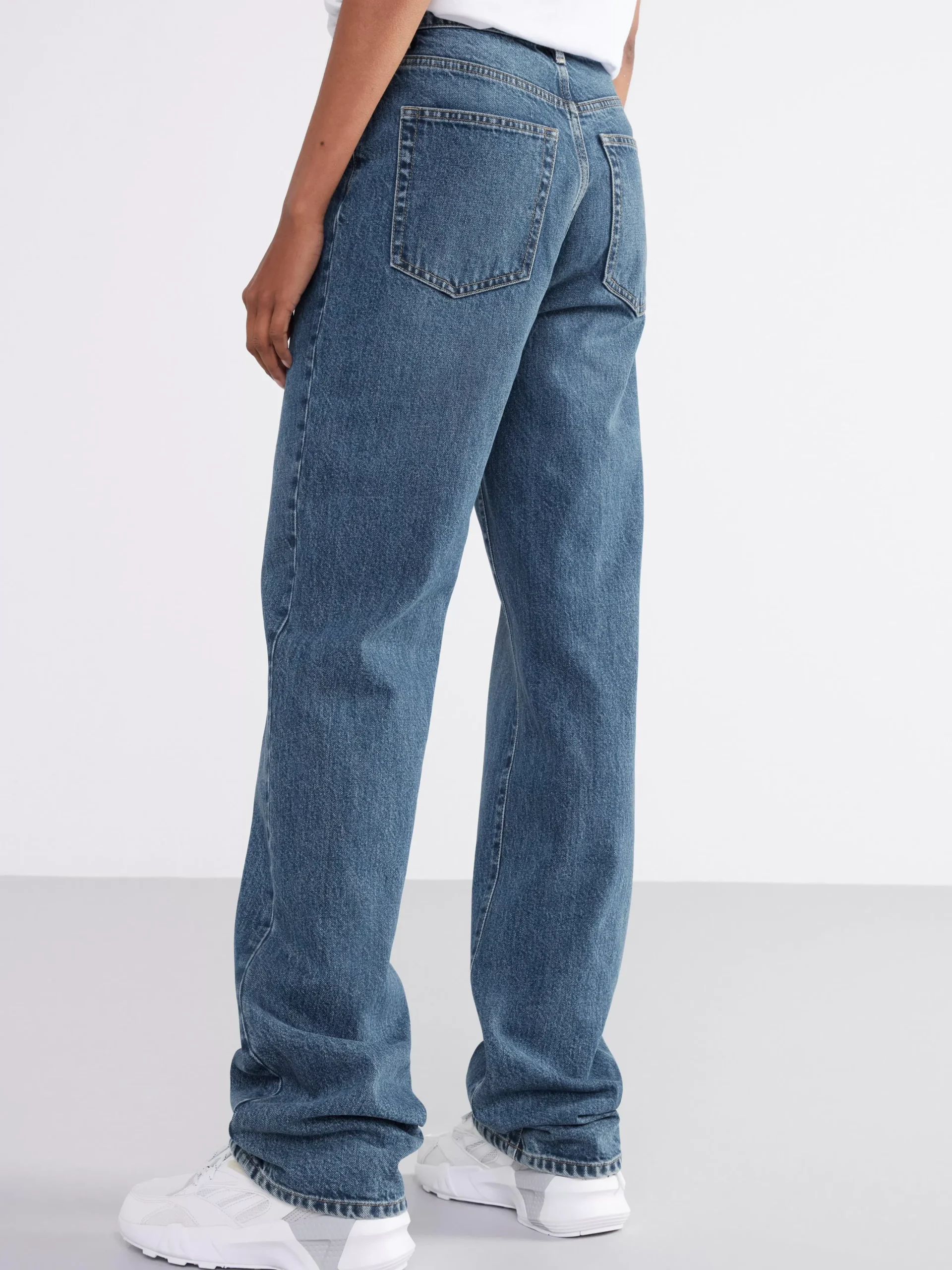 Jeans>Lindex Franka High Waist Jeans Med Extra Langa Ben Denim Blue
