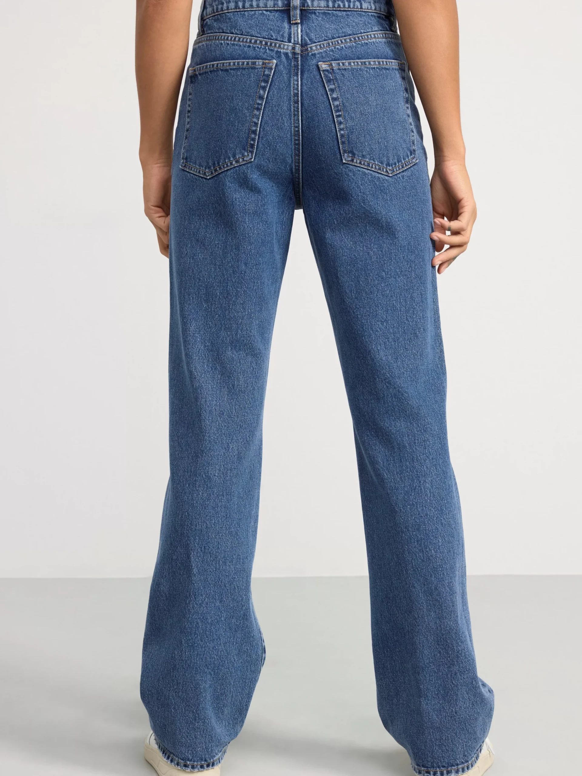 Jeans>Lindex Franka High Waist Jeans Med Extra Langa Ben Denim Blue