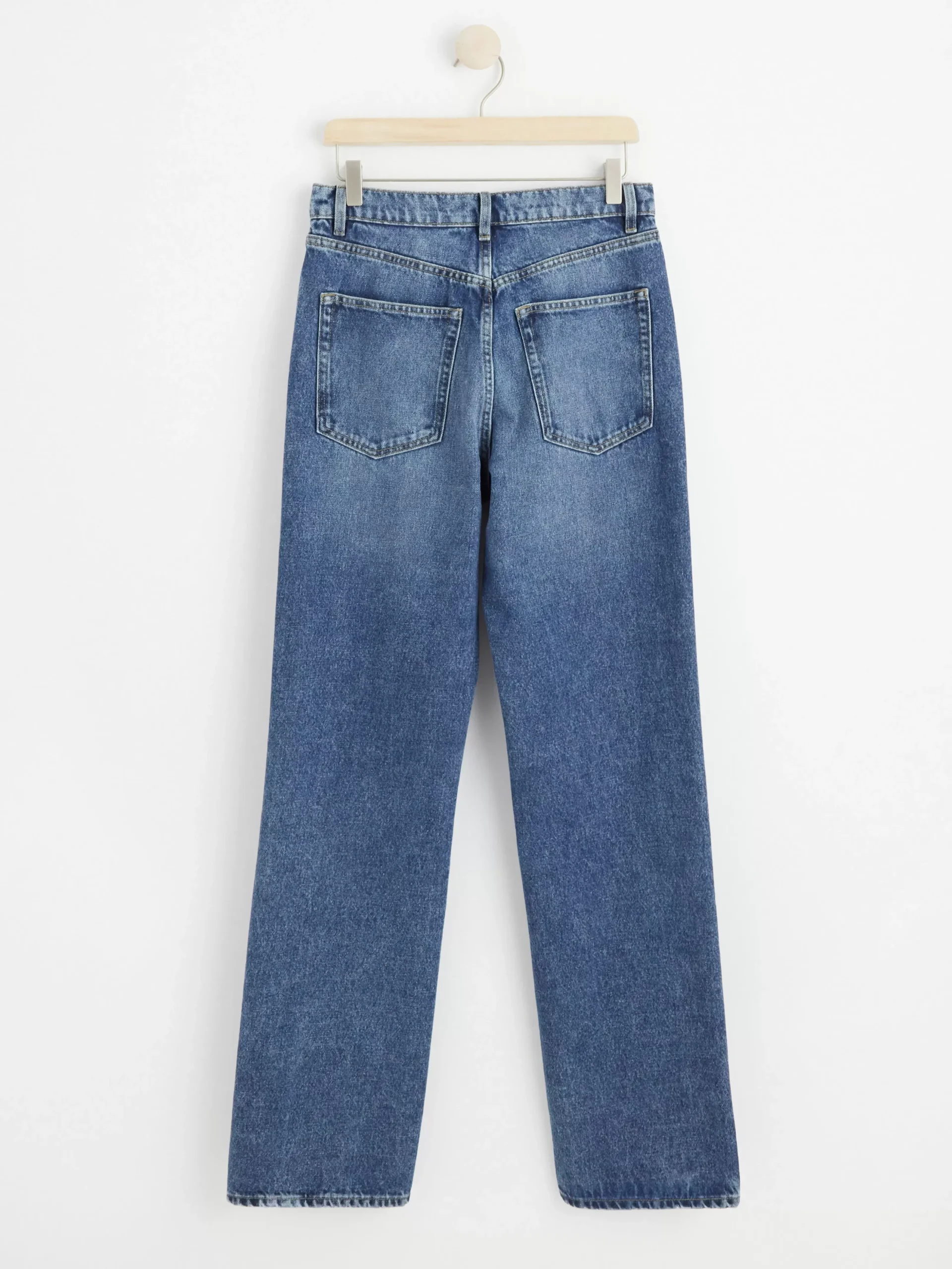 Jeans>Lindex Franka High Waist Jeans Med Extra Langa Ben Denim Blue