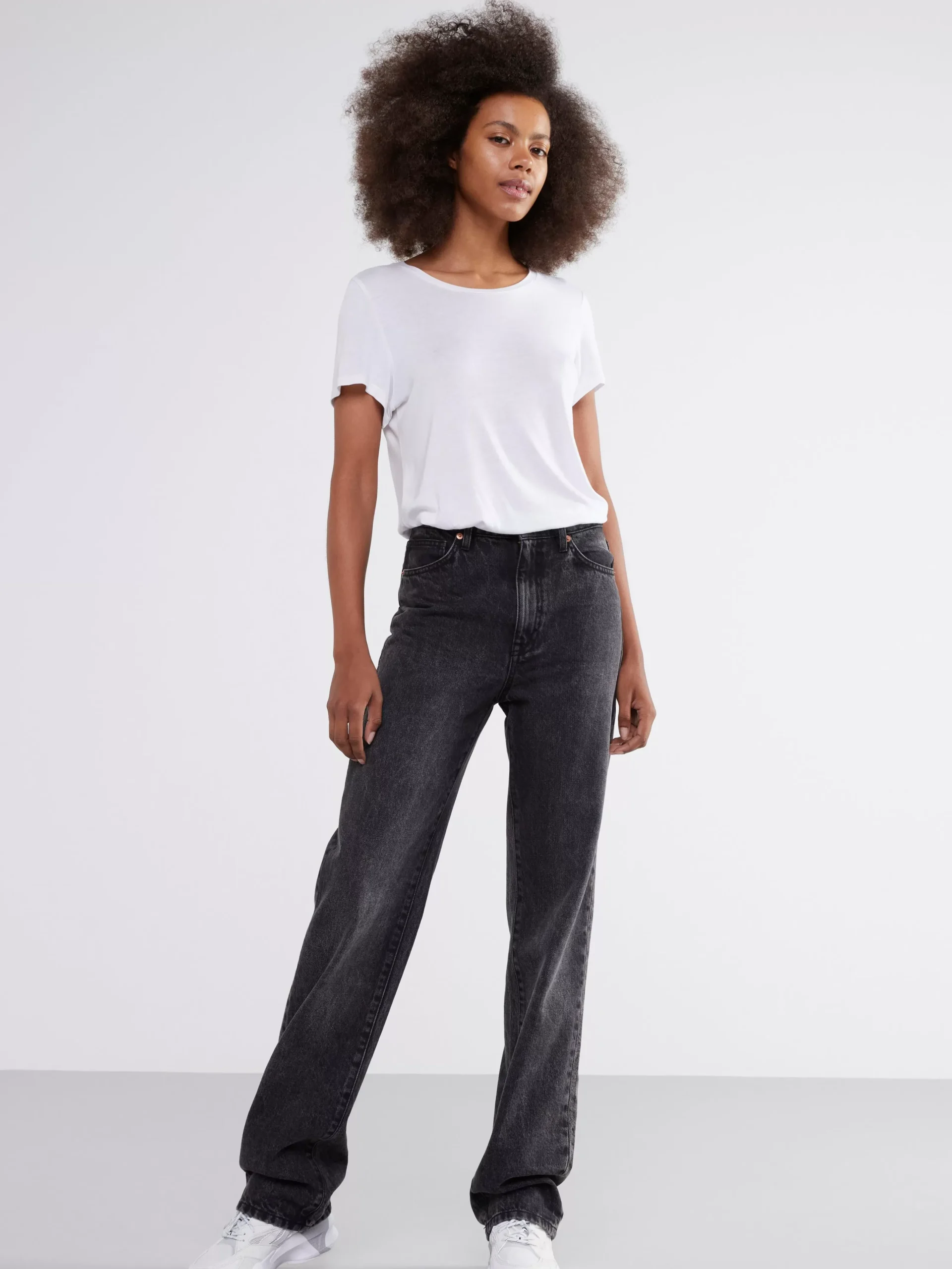 Jeans>Lindex Franka High Waist Jeans Med Extra Langa Ben Black