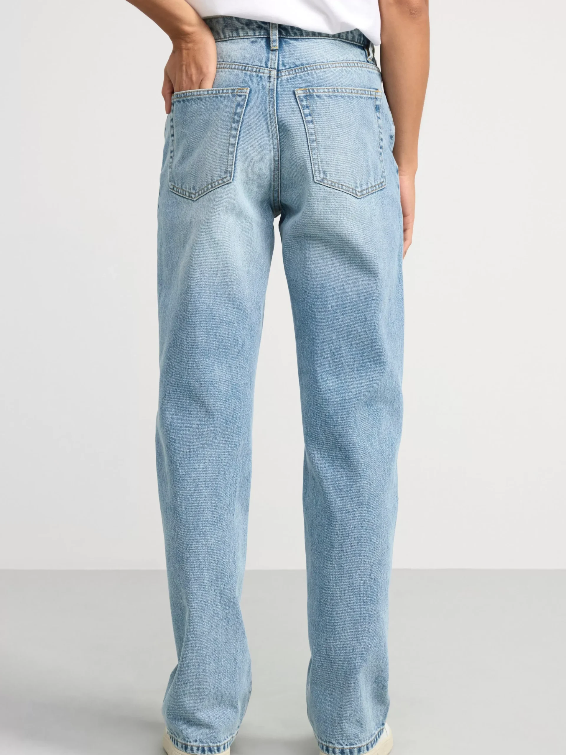 Jeans>Lindex Franka High Waist Jeans Med Extra Langa Ben Light Denim