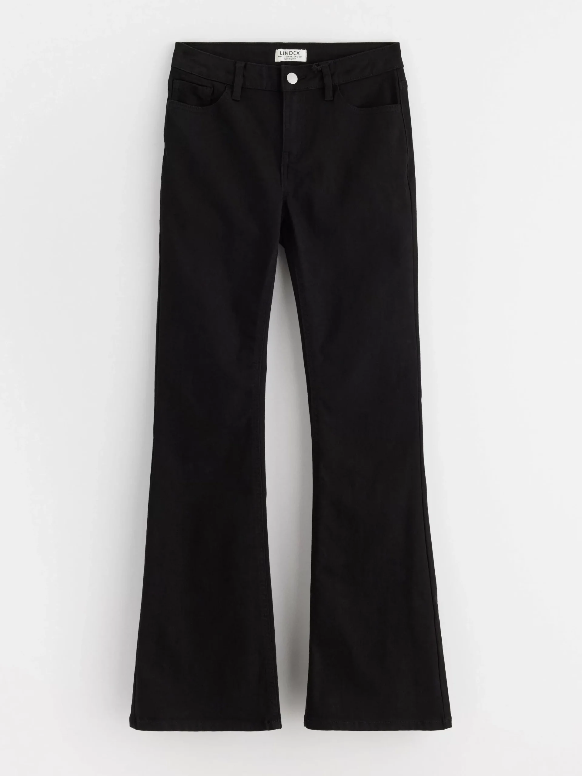 Jeans>Lindex Freja Jeans Med Utsvangt Ben, Superstretch Och Normalhog Midja Black