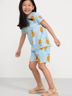 Toppar & T-Shirts>Lindex Frotte Med Ananasmonster Light Blue