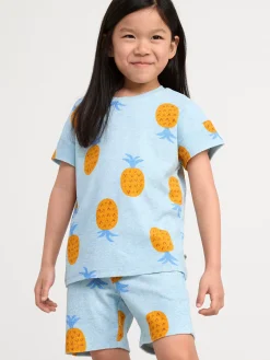 Toppar & T-Shirts>Lindex Frotte Med Ananasmonster Light Blue