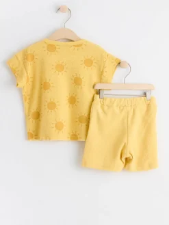 Jumpsuits & Onesies>Lindex Frotteset Med Topp Och Shorts Light Dusty Yellow
