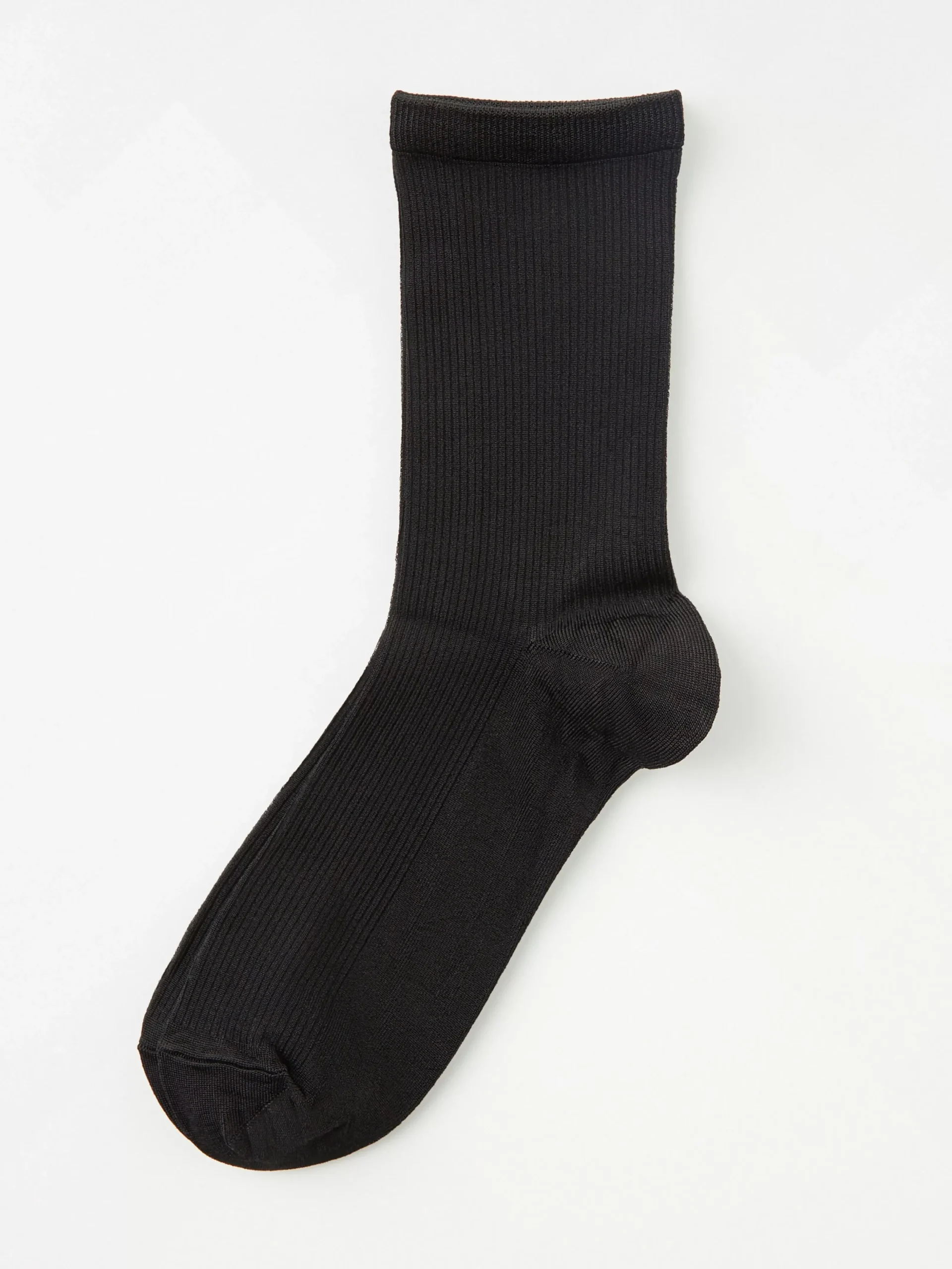 Strumpor>Lindex Glansiga Ribbade Strumpor Black