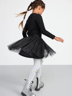 Kjolar>Lindex Glittrig Tyllkjol Black