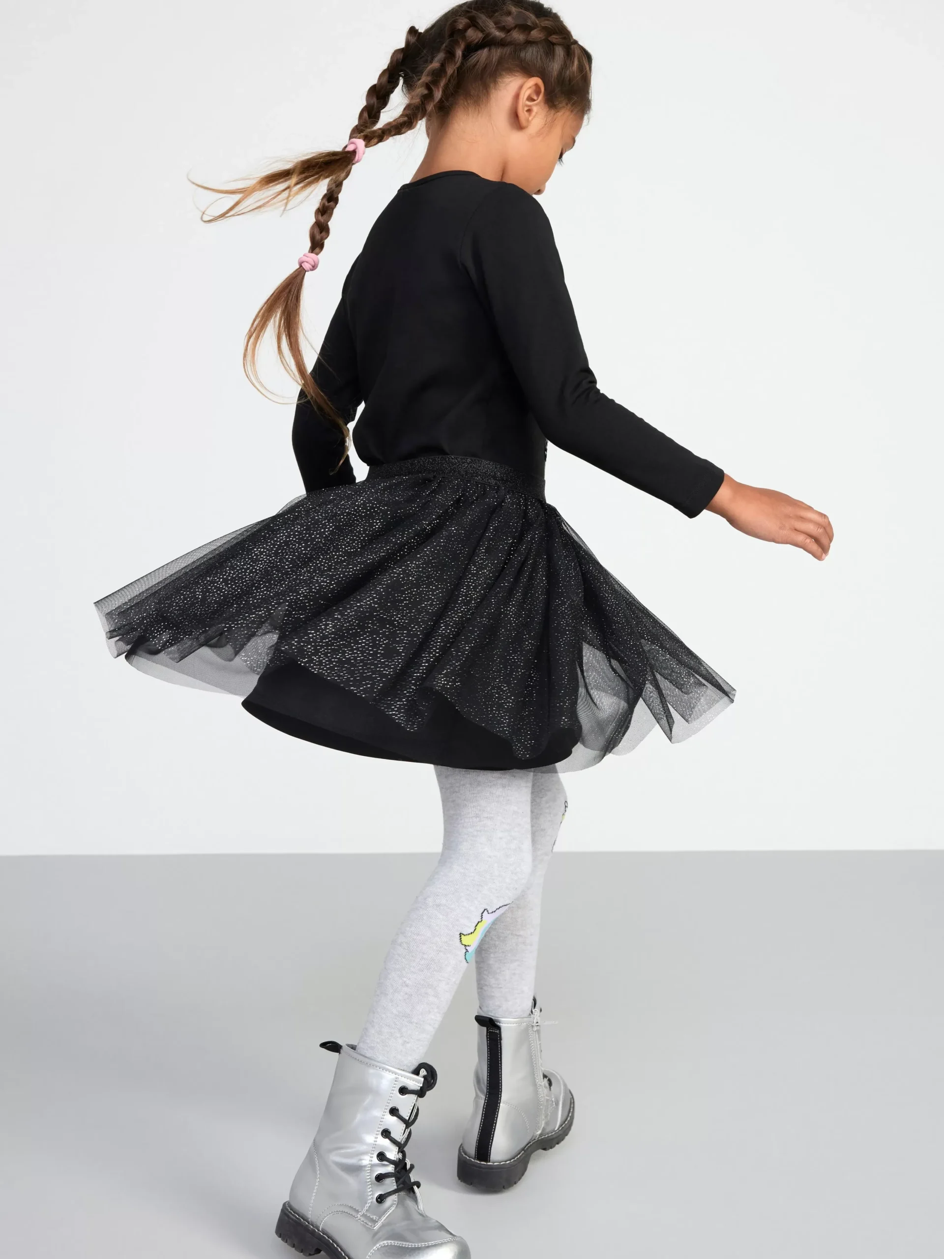 Kjolar>Lindex Glittrig Tyllkjol Black