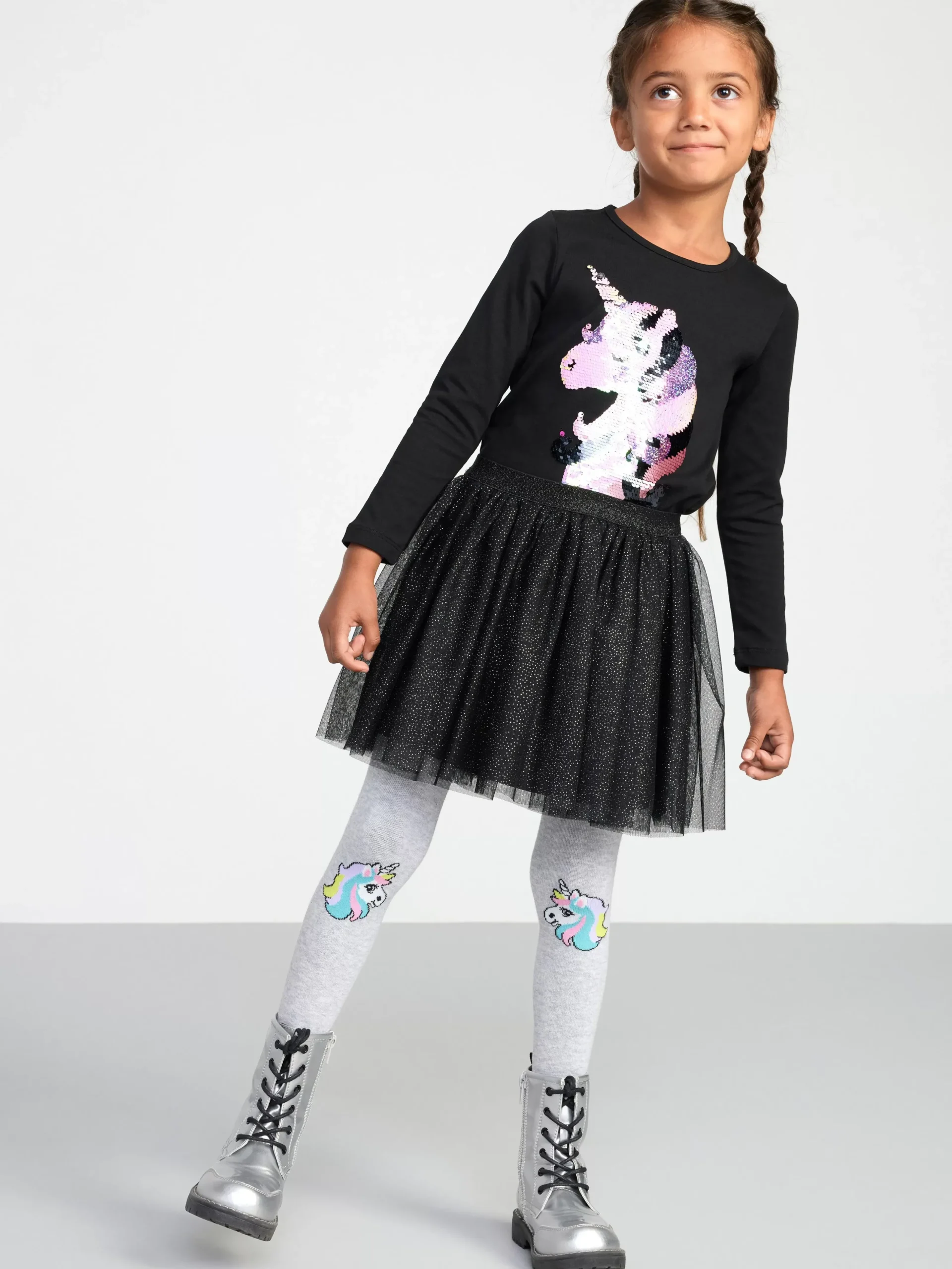 Kjolar>Lindex Glittrig Tyllkjol Black