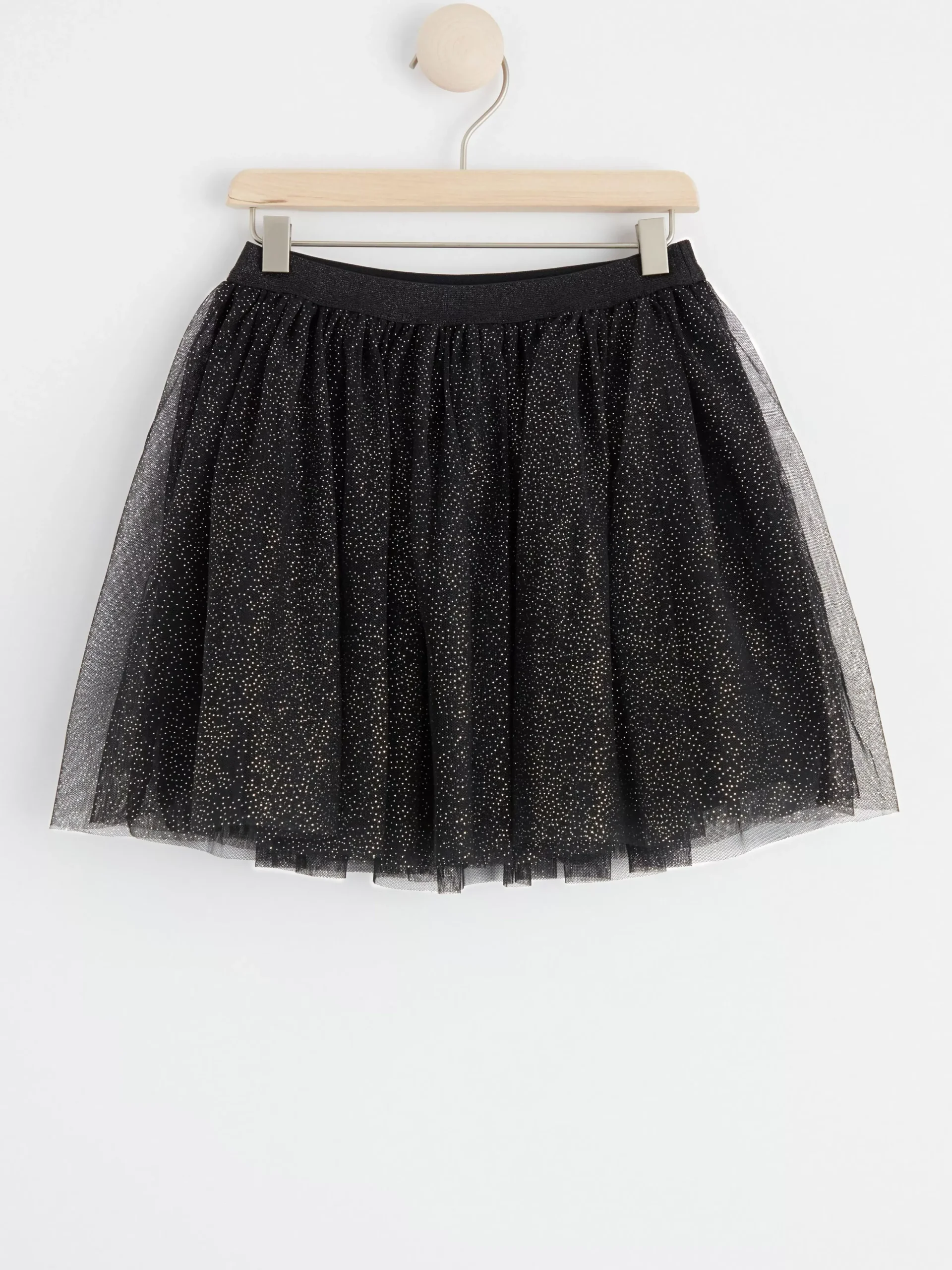Kjolar>Lindex Glittrig Tyllkjol Black