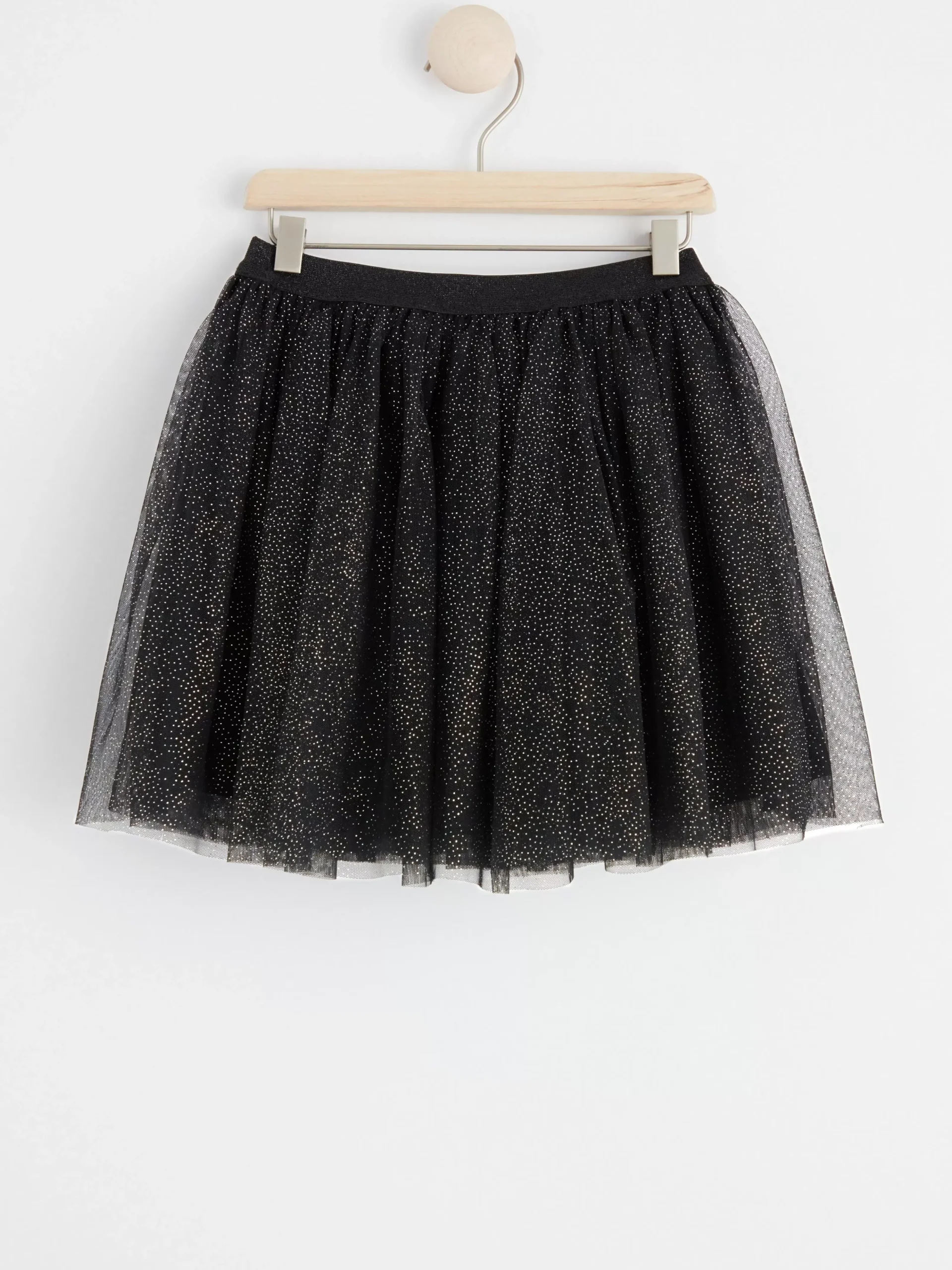 Kjolar>Lindex Glittrig Tyllkjol Black