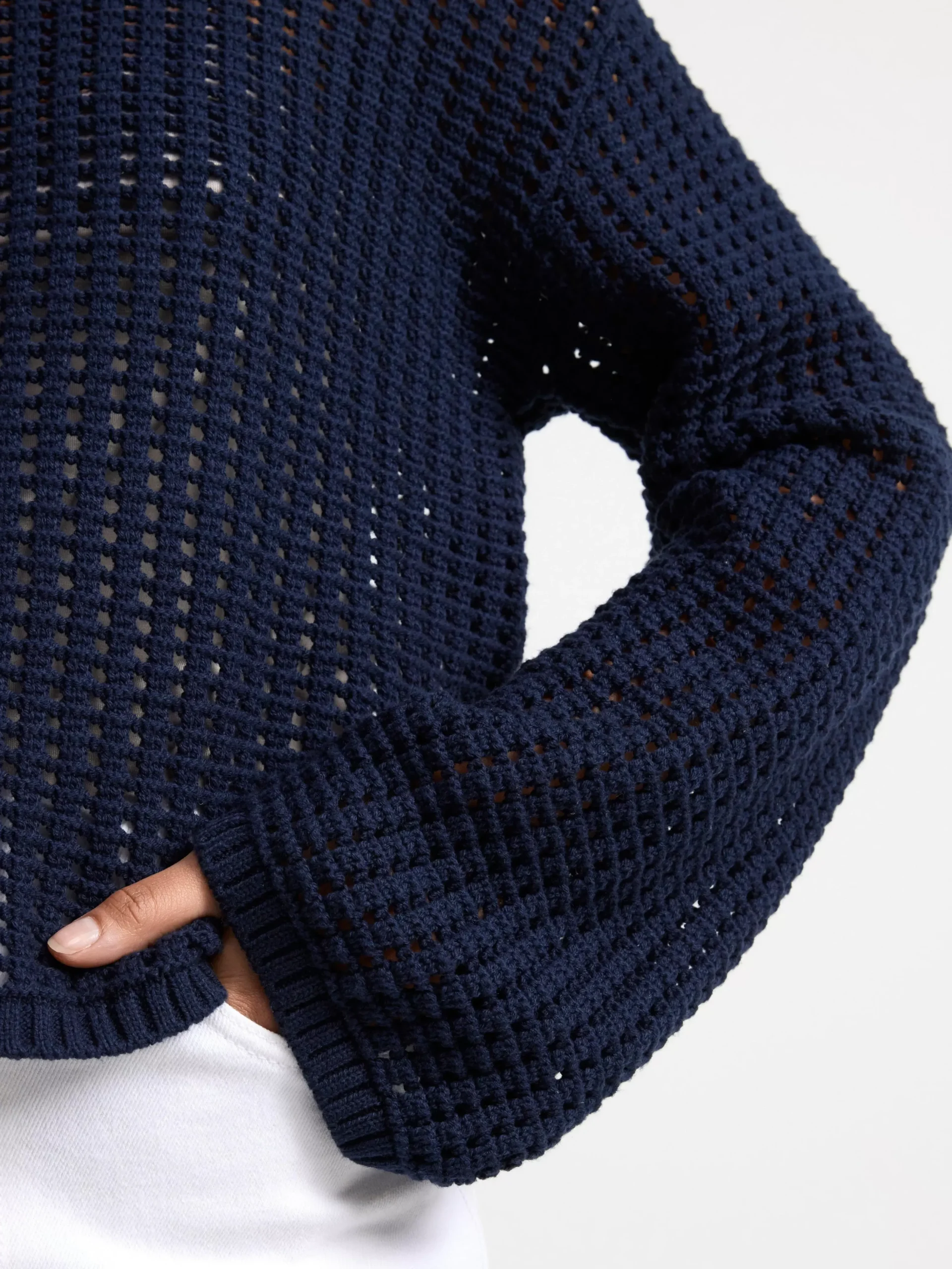 Tröjor & Cardigans>Lindex Halstickad Troja Navy