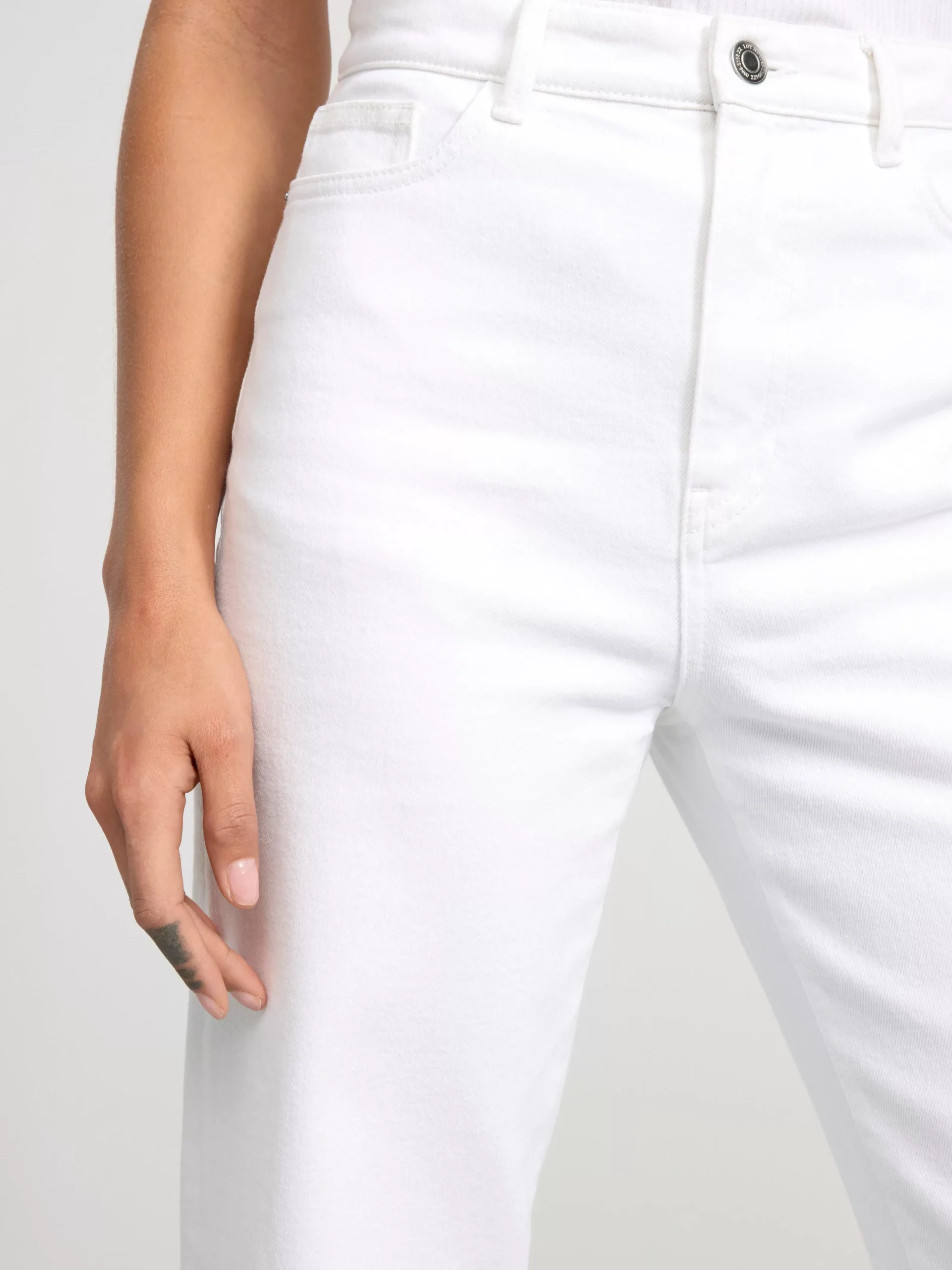 Jeans>Lindex Hanna Vida High Waist-Jeans Med Croppat Ben White