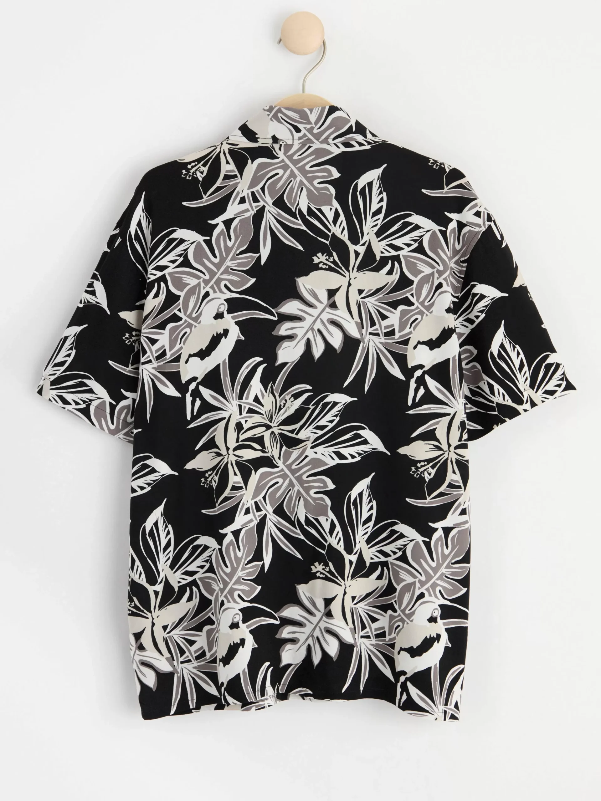 Skjortor & Blusar>Lindex Helmonstrad Skjorta Med Kort Arm Black