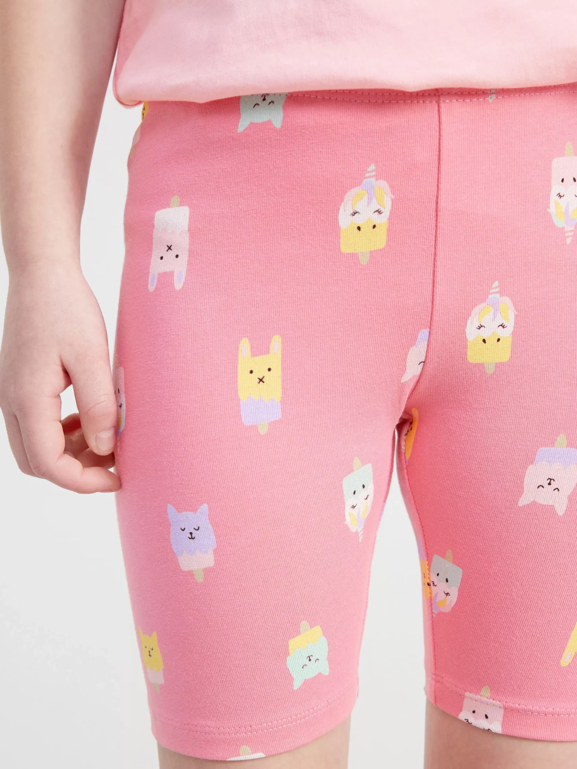 Byxor & Leggings>Lindex Helmonstrade Cykelbyxor Pink