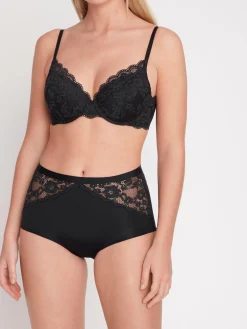 Trosor>Lindex High Waist Trosa Med Spets Black