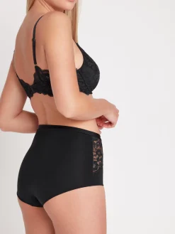 Trosor>Lindex High Waist Trosa Med Spets Black