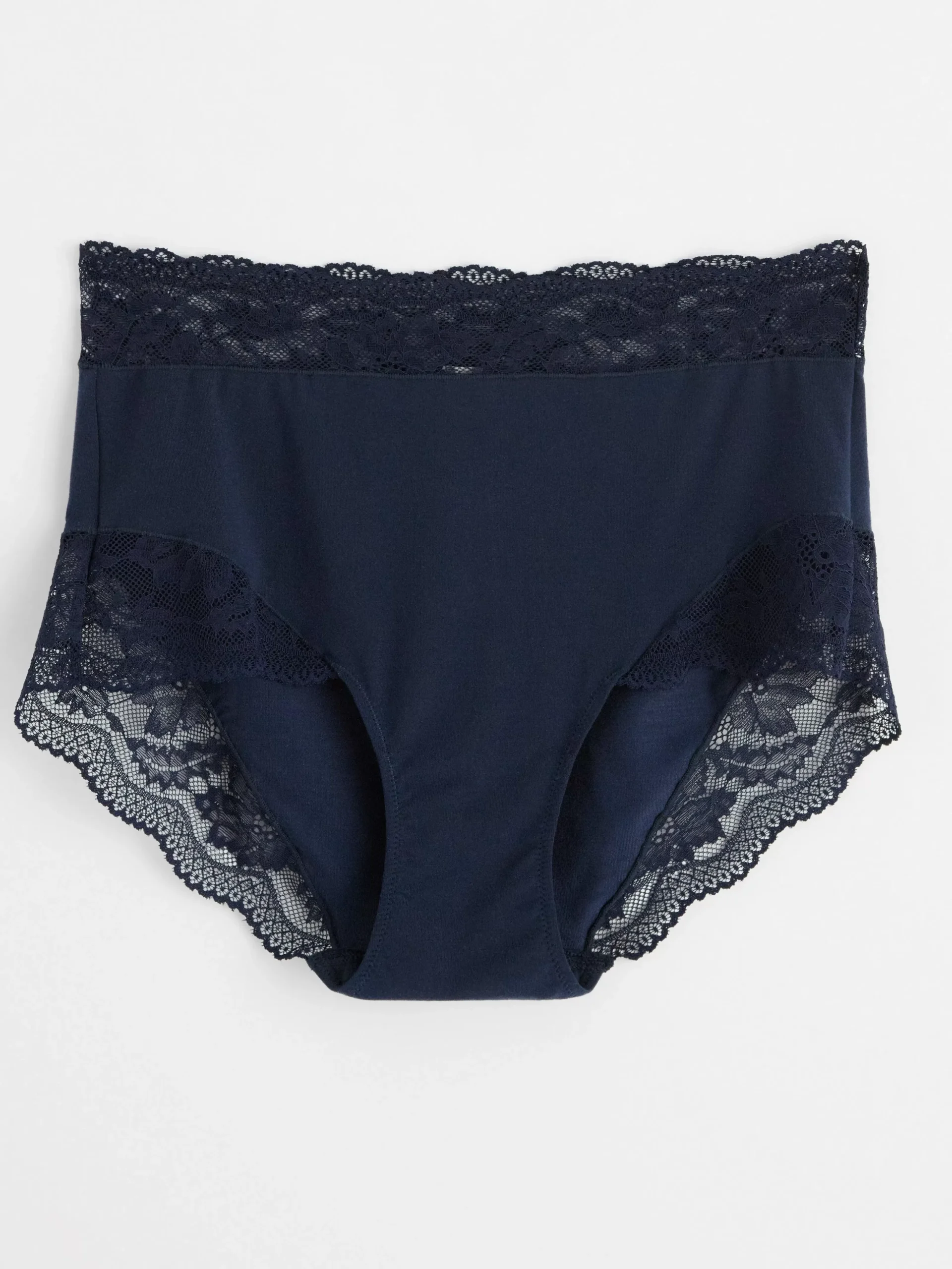 Trosor>Lindex High Waist Trosa Med Spets Navy