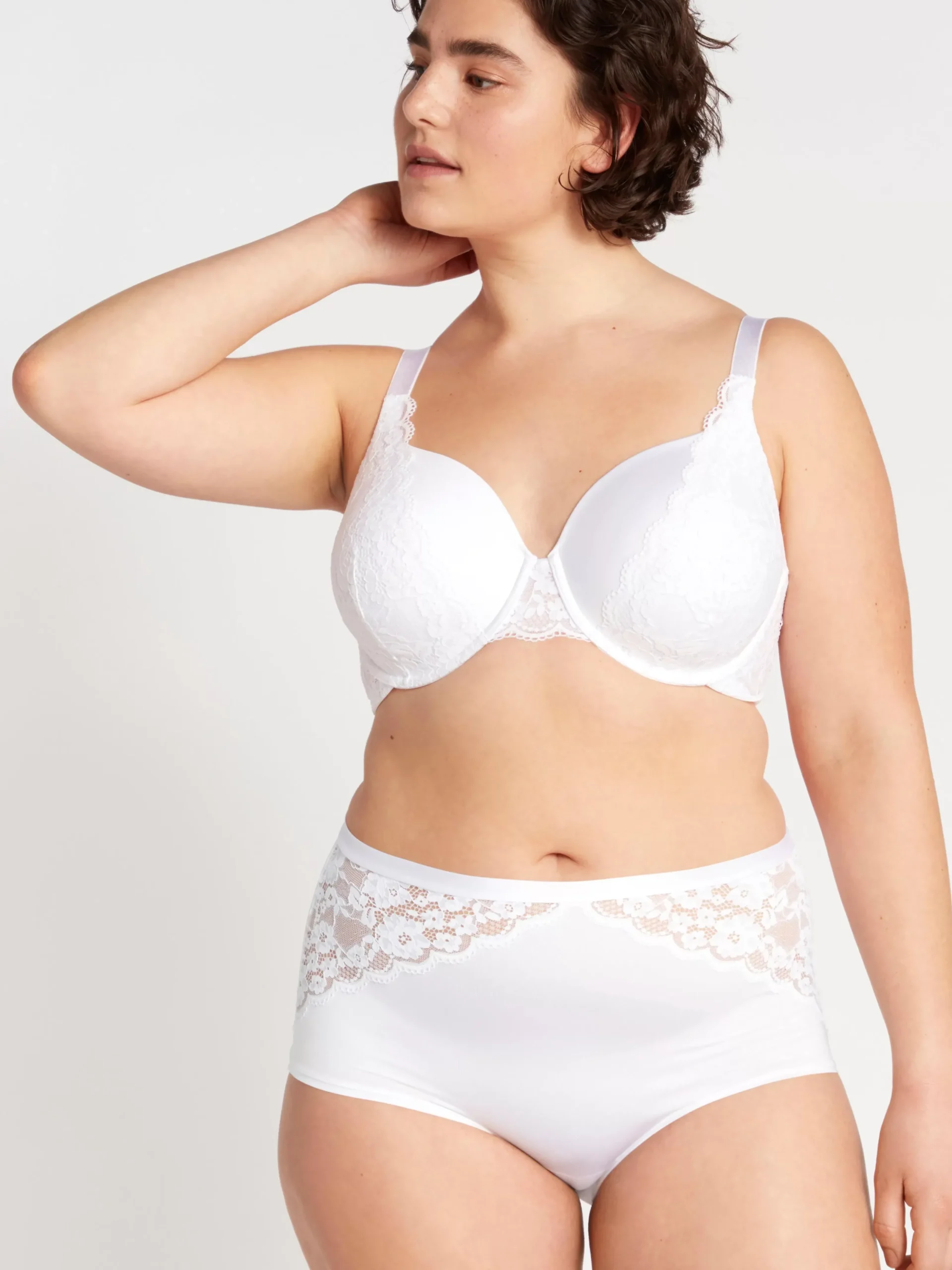 Trosor>Lindex High Waist Trosa Med Spets White