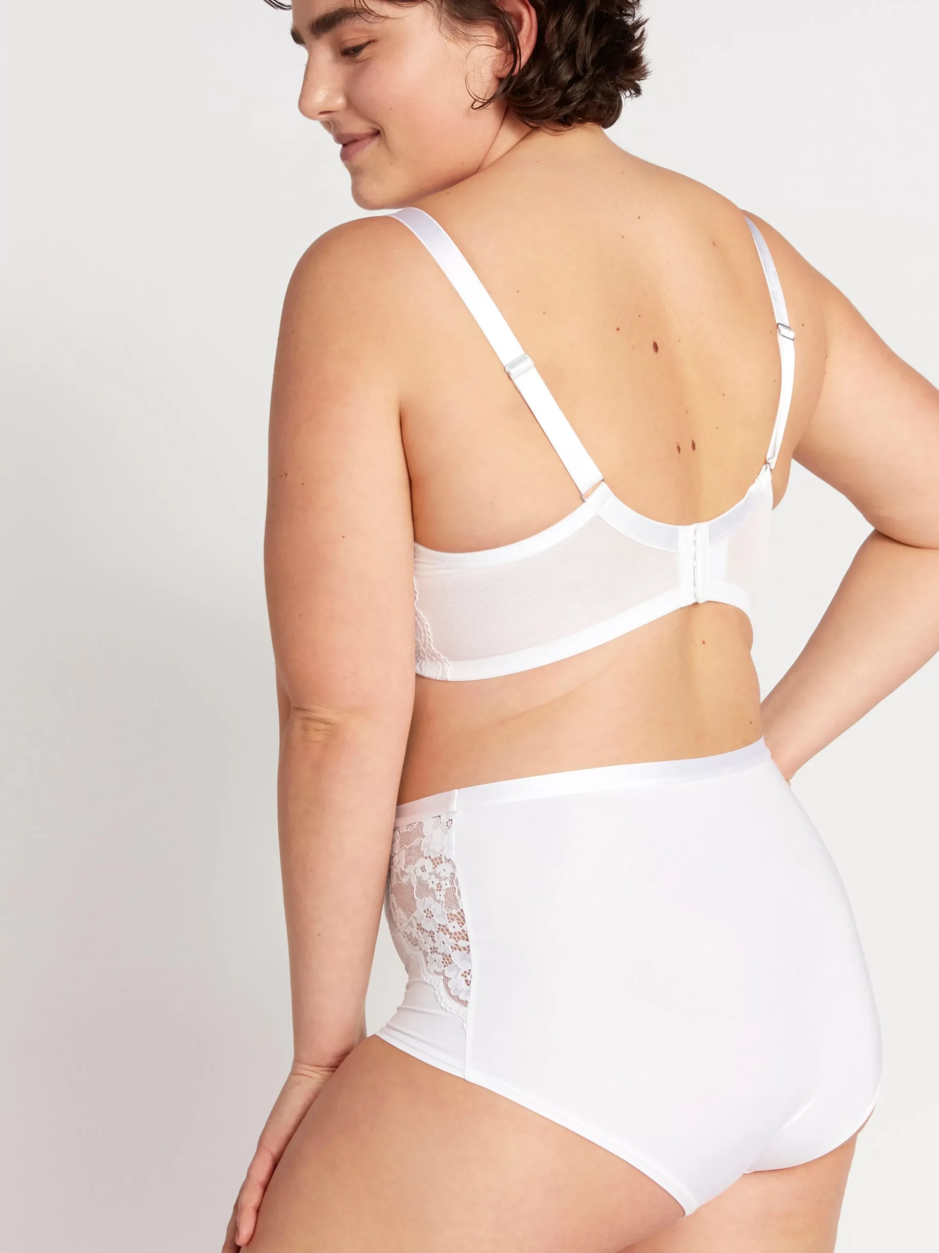 Trosor>Lindex High Waist Trosa Med Spets White