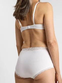 Trosor>Lindex High Waist Trosa Med Spetskant White