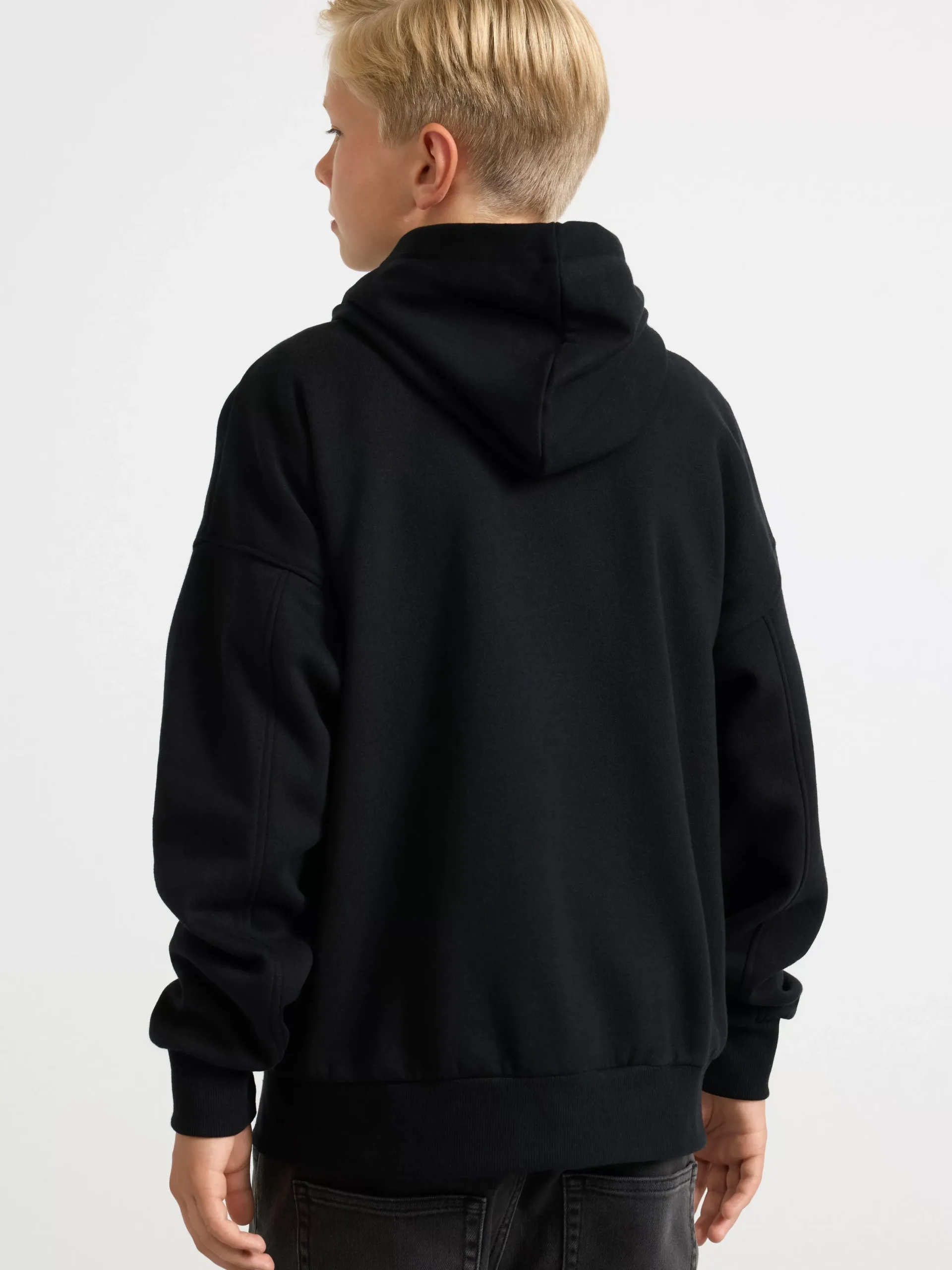 Tröjor & Cardigans>Lindex Hoodie Med Dragkedja Och Borstad Insida Black