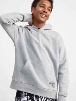 Tröjor & Cardigans>Lindex Huvtroja Med Tryck Baktill Grey Melange