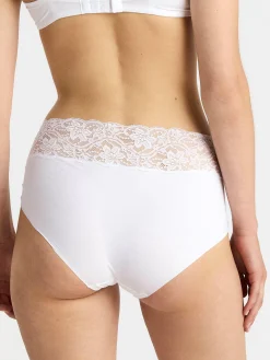 Trosor>Lindex Invisible Regular Waist Trosa Med Spets White