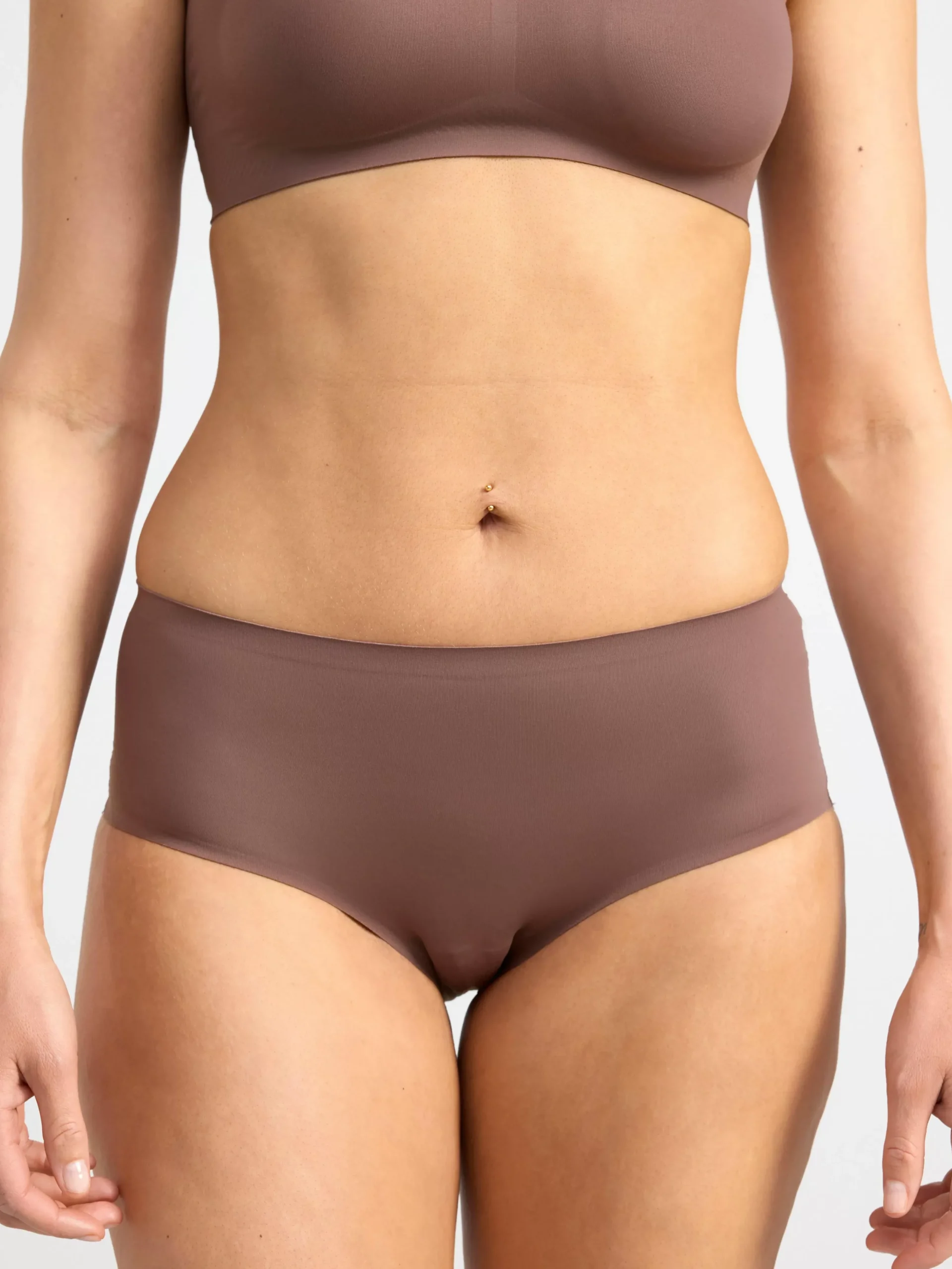 Trosor>Lindex Invisible Regular Waist Trosa Dark Dusty Brown
