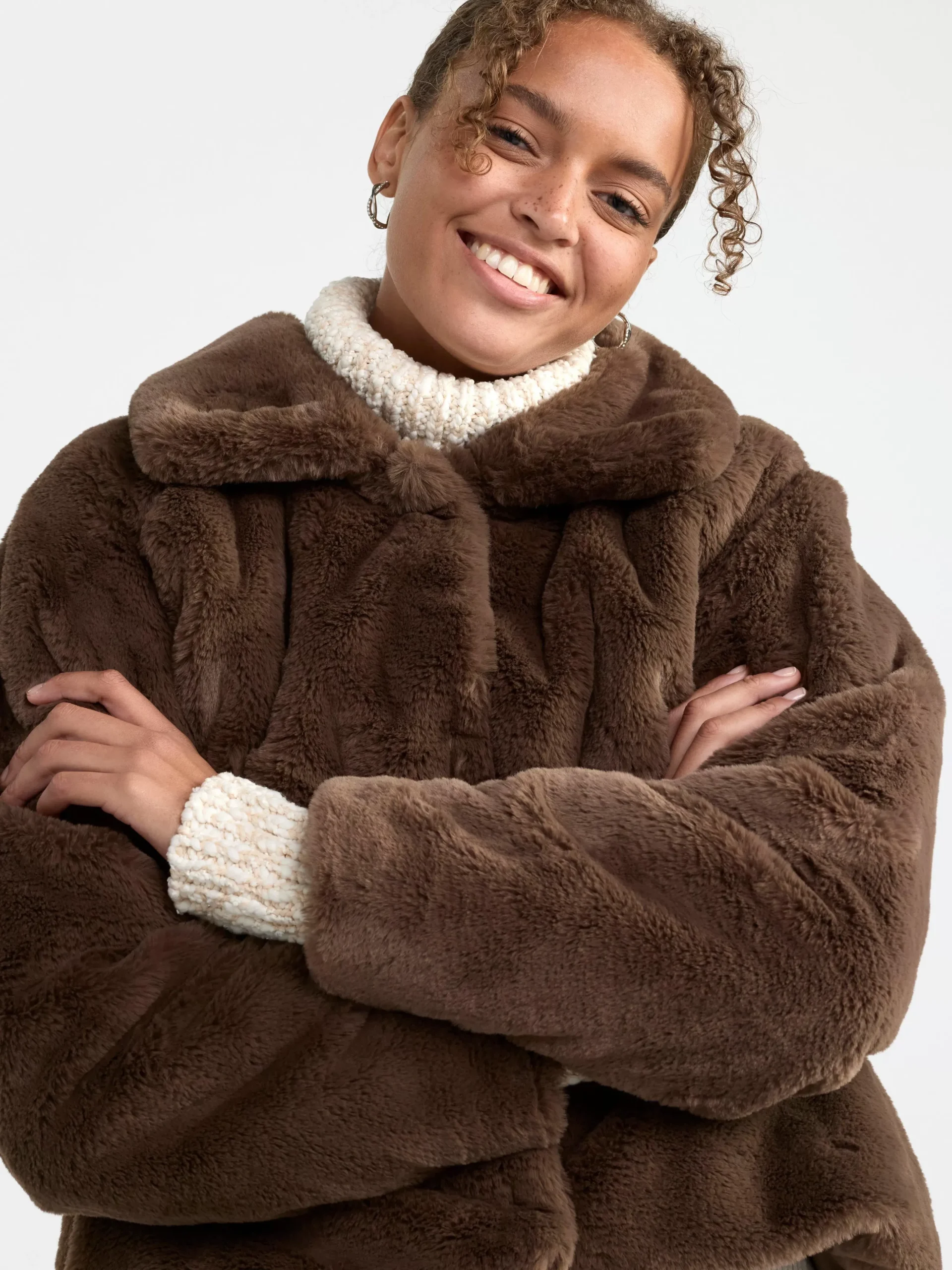 Ytterkläder>Lindex Jacka I Fuskpals Dusty Khaki