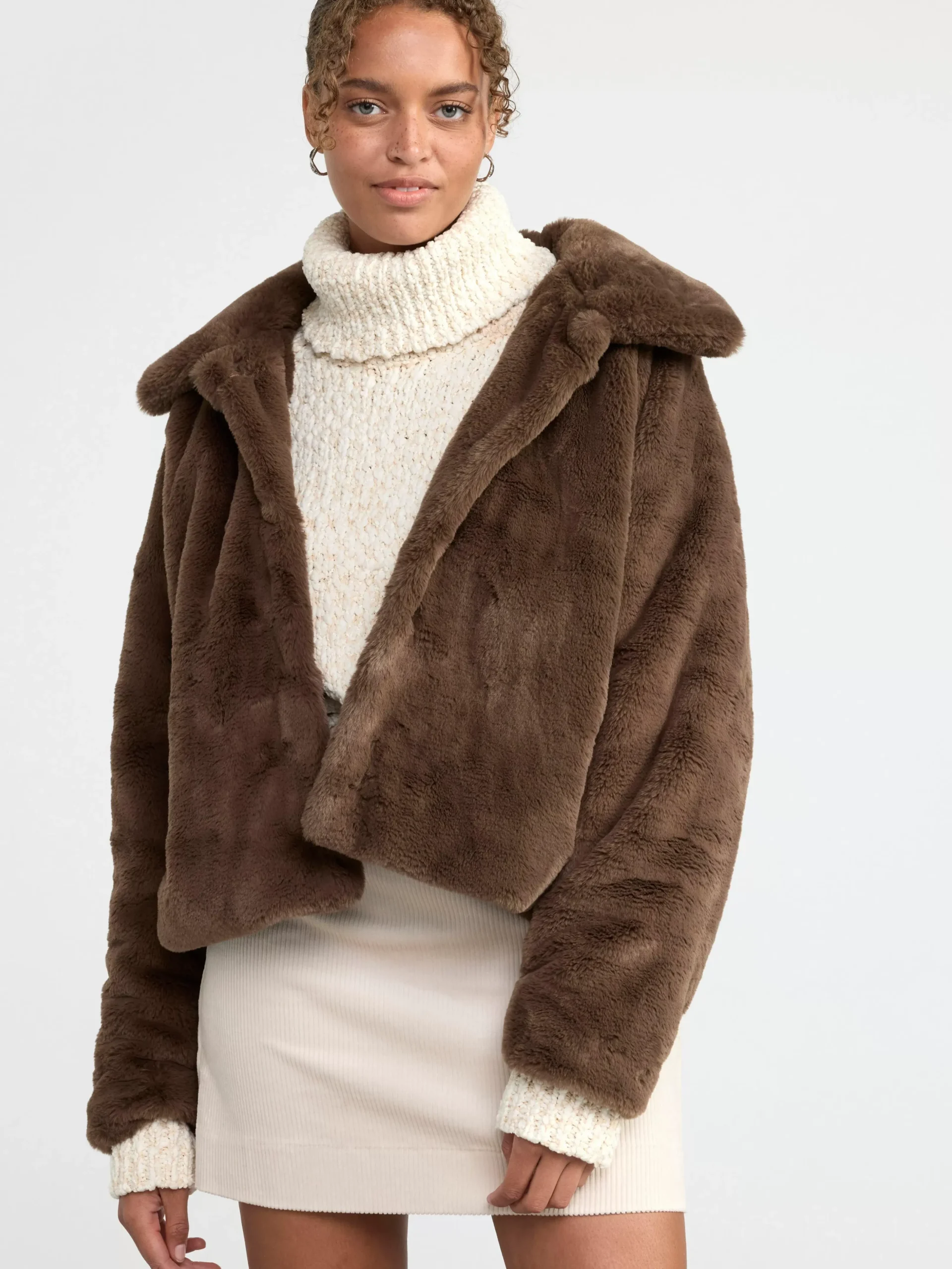 Ytterkläder>Lindex Jacka I Fuskpals Dusty Khaki