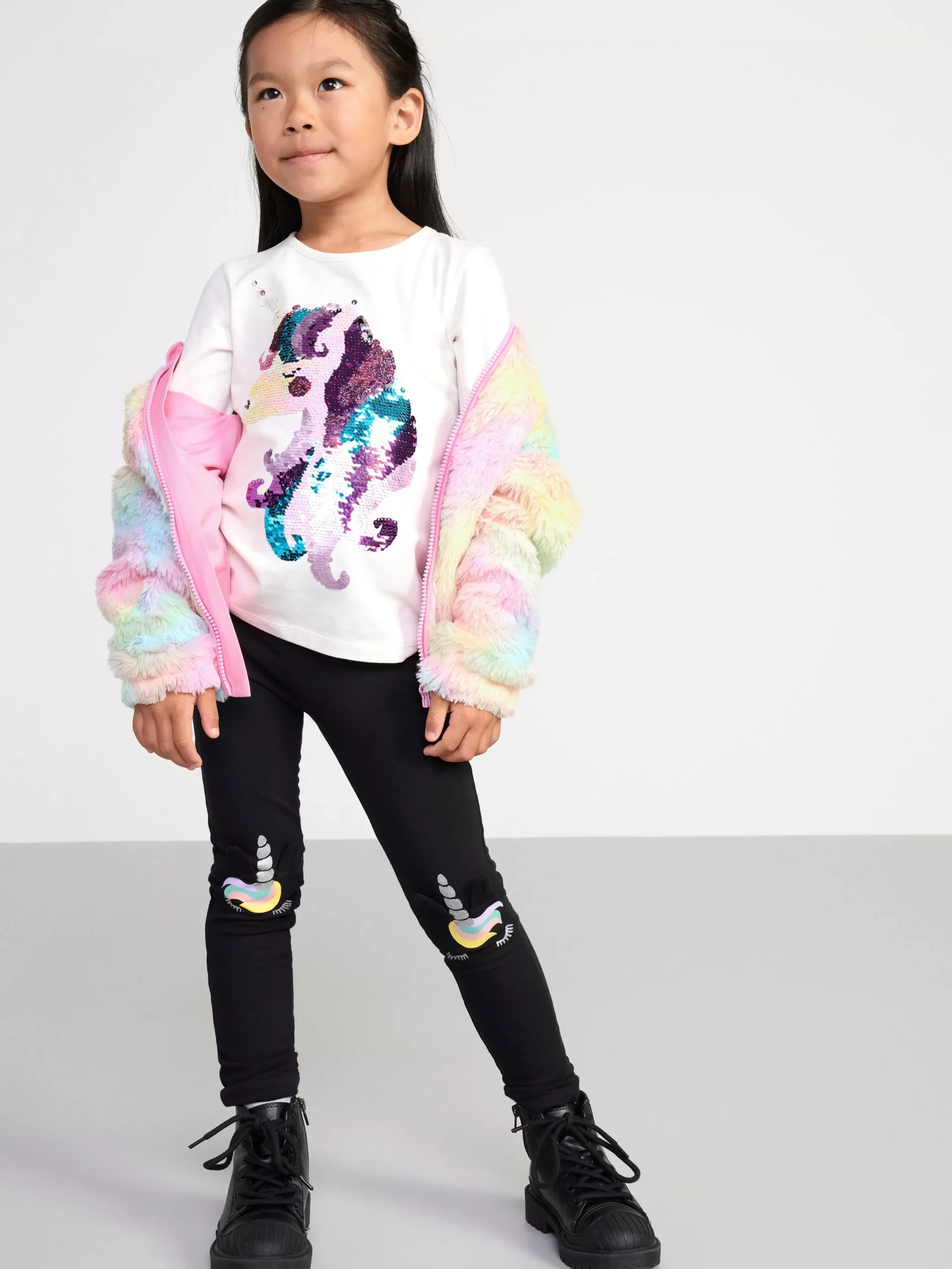 Tröjor & Cardigans>Lindex Jacka I Fuskpals Och Regnbagsfarger Pink