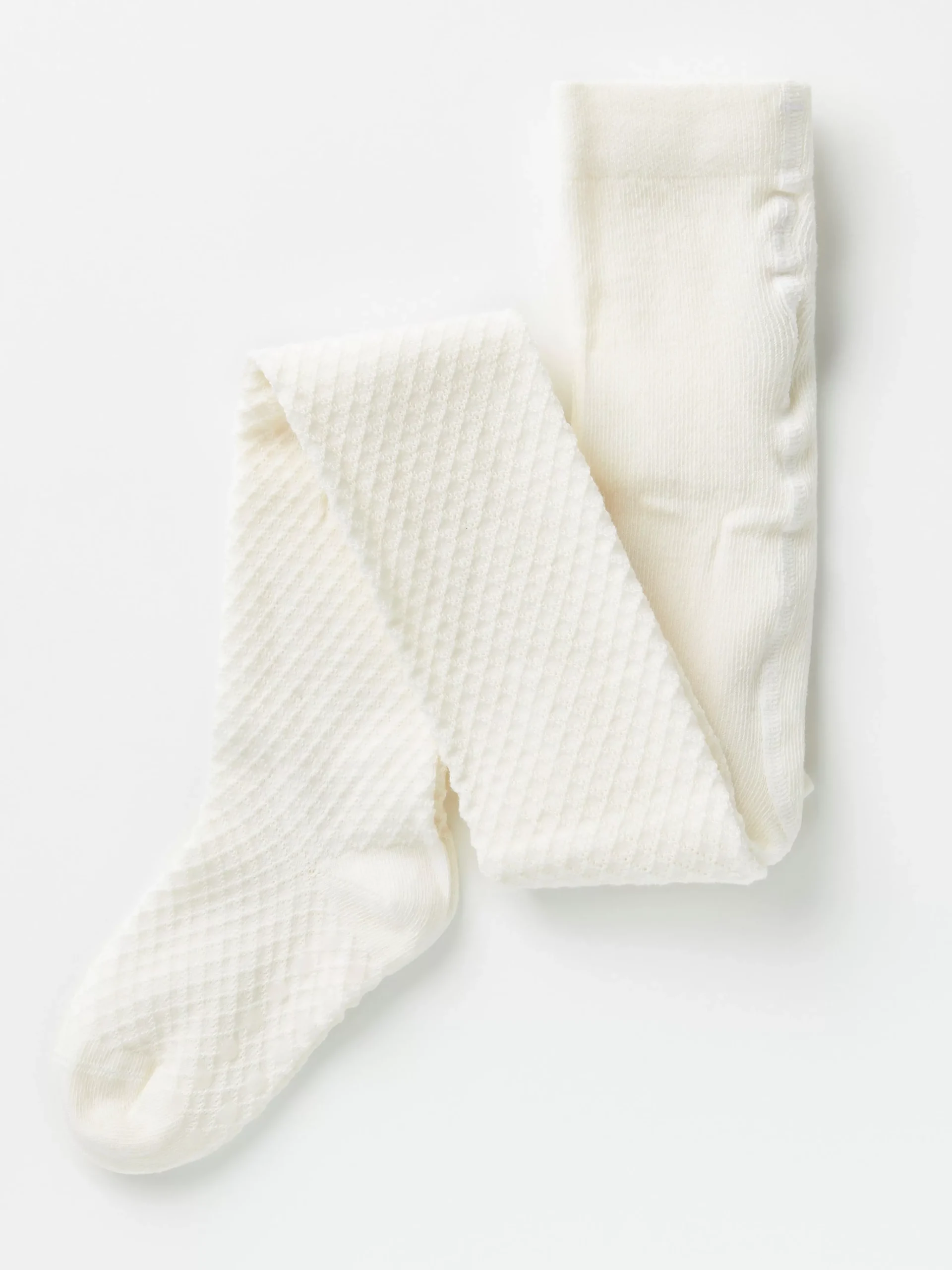 Strumpor & Strumpbyxor>Lindex Jacquardstickad Strumpbyxa Light Dusty White