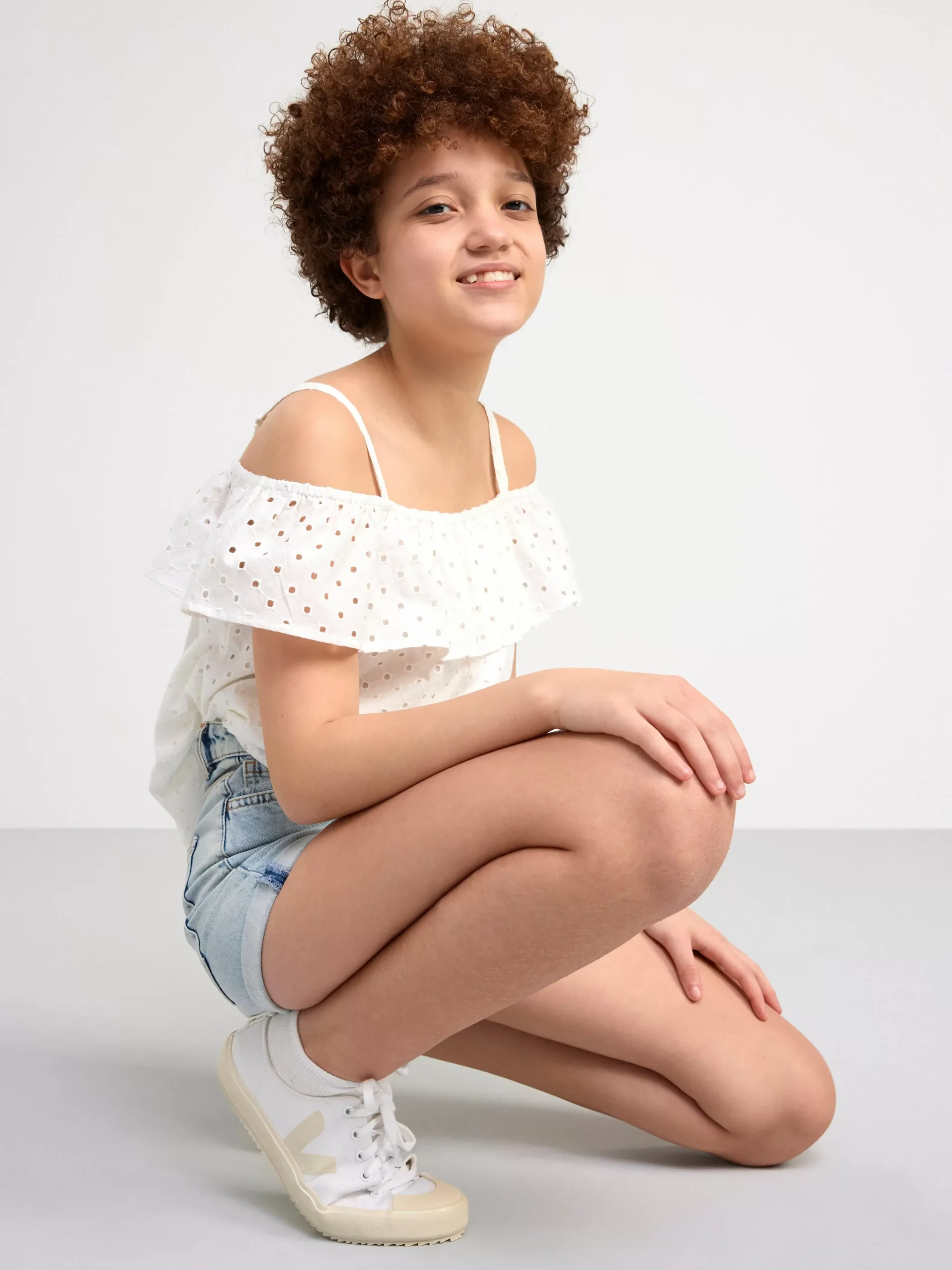 Byxor & Leggings>Lindex Jeansshorts Med Hog Midja Light Denim