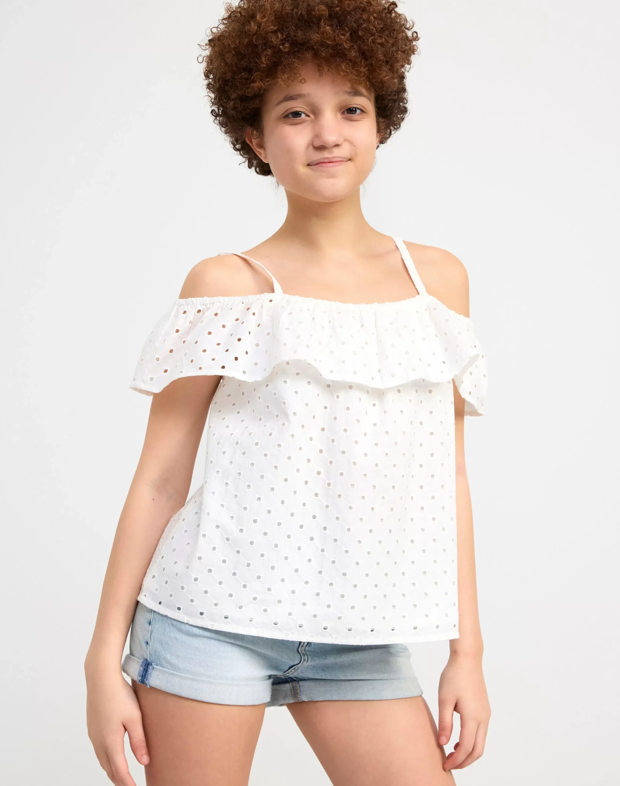 Byxor & Leggings>Lindex Jeansshorts Med Hog Midja Light Denim