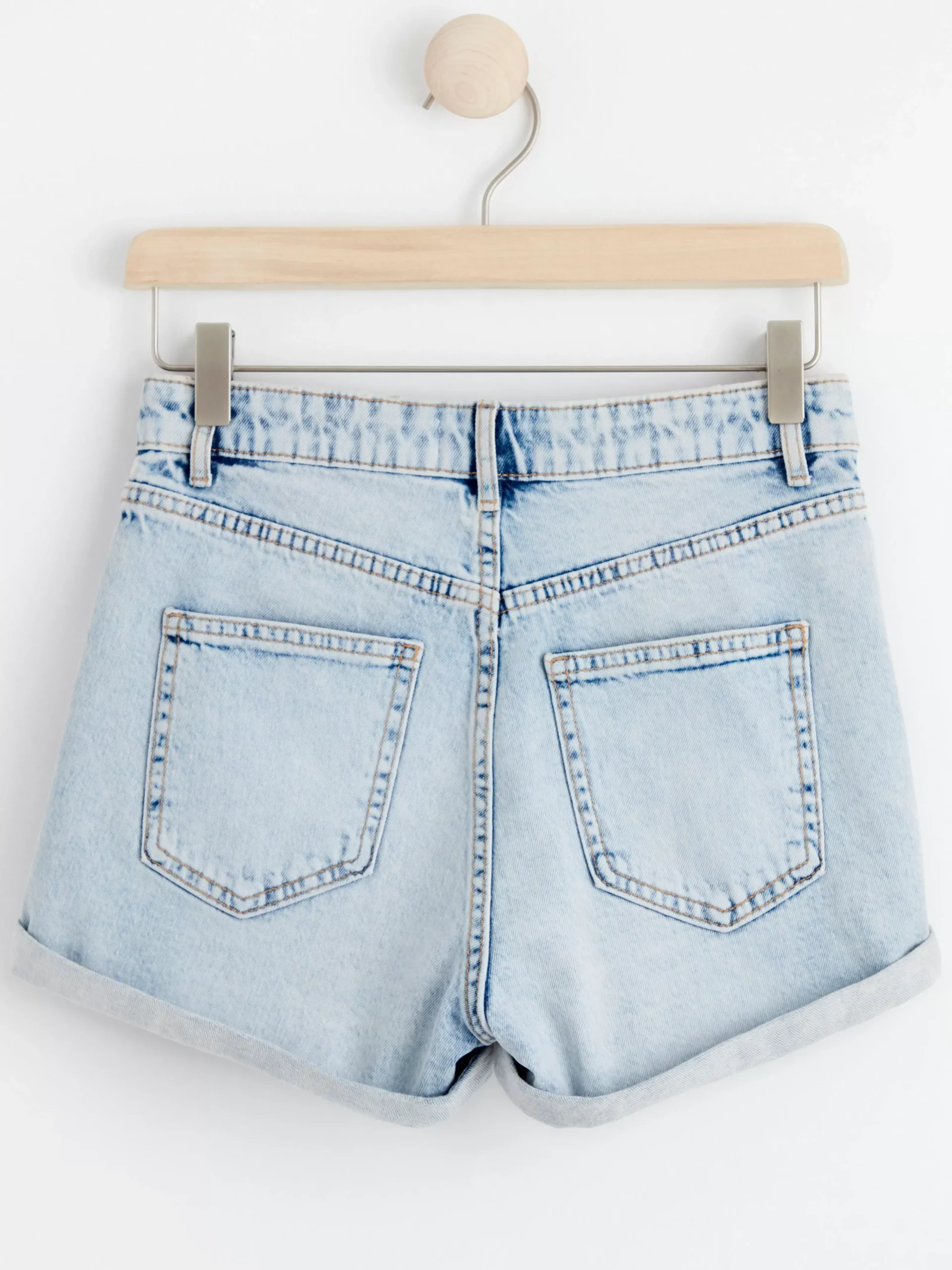 Byxor & Leggings>Lindex Jeansshorts Med Hog Midja Light Denim