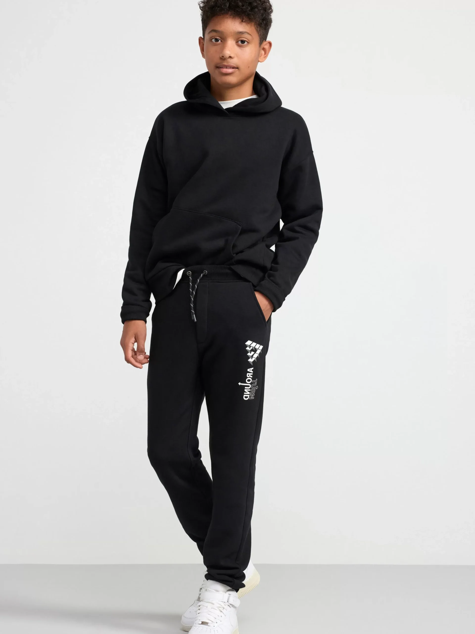 Byxor & Leggings>Lindex Joggingbyxor Med Borstad Insida Black