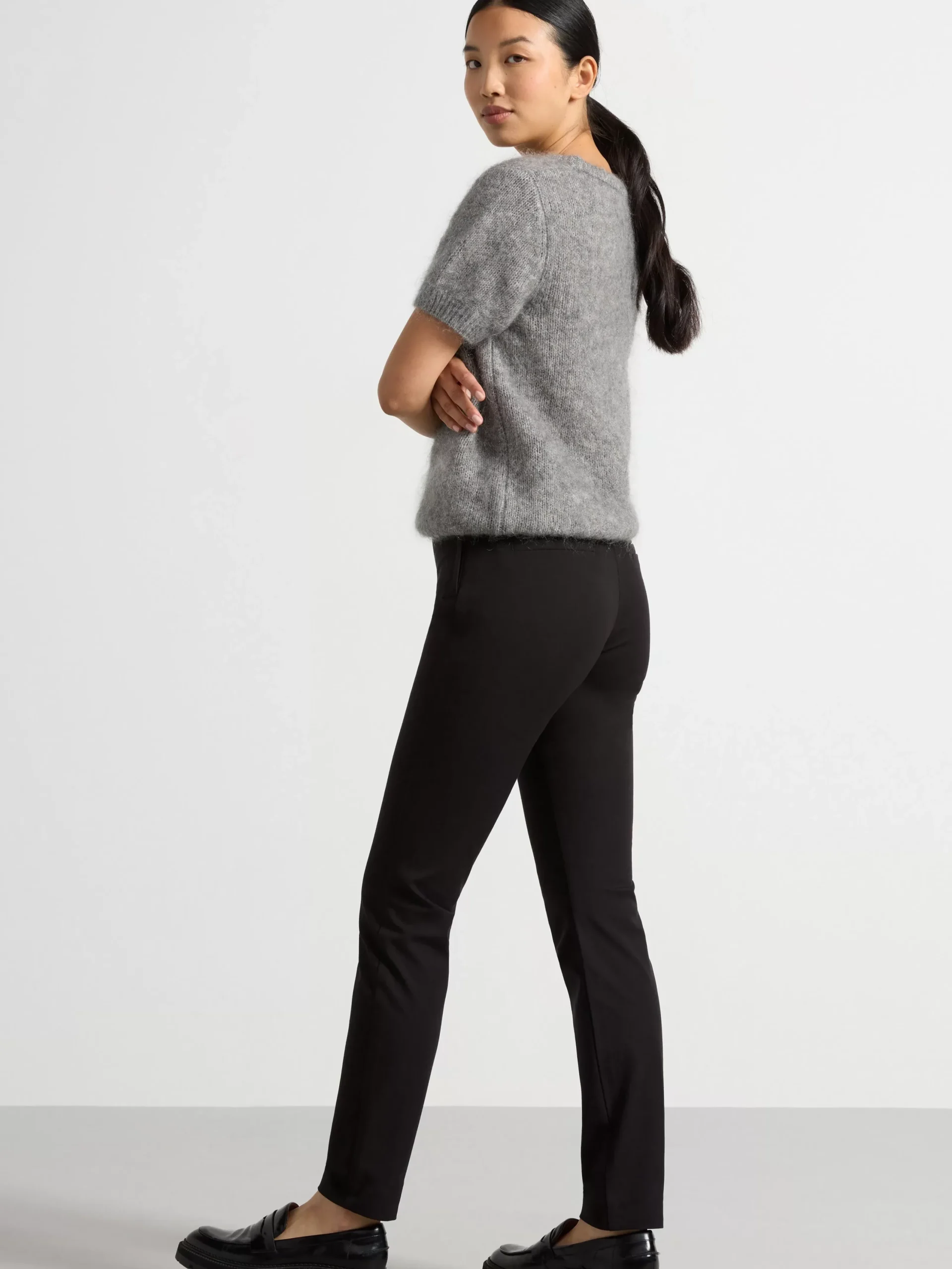 Byxor>Lindex Jonna Slim Fit Byxa Med Hog Midja Black